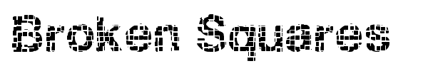 Broken Squares font preview